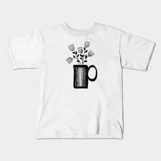 Plant2 BW - Full Size Image Kids T-Shirt